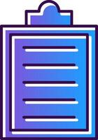 Clipboard Gradient Filled Icon vector