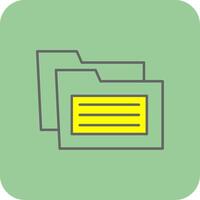 Folder Filled Yellow Icon vector