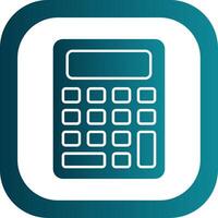 Calculator Glyph Gradient Round Corner Icon vector