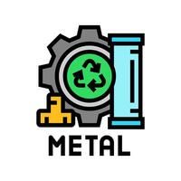 metal reciclaje residuos clasificación color icono ilustración vector