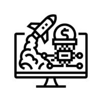 tech startup enthusiast line icon illustration vector