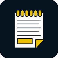 Note Glyph Two Color Icon vector