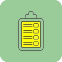 Task Filled Yellow Icon vector