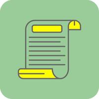 Diploma Filled Yellow Icon vector