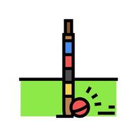 clavija fuera juego de croquet juego color icono ilustración vector