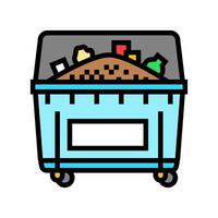 municipal solid waste msw color icon illustration vector