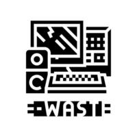 ewaste waste sorting glyph icon illustration vector