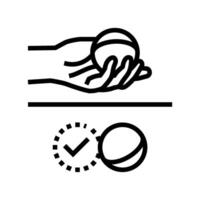 sopa de mariscos juego de croquet juego línea icono ilustración vector
