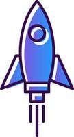 Rocket Gradient Filled Icon vector