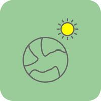 Earth Filled Yellow Icon vector