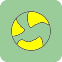 Earth Filled Yellow Icon vector