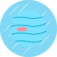 Planet Flat Blue Circle Icon vector