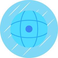 mundo plano azul circulo icono vector