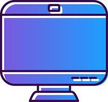 Monitor Gradient Filled Icon vector