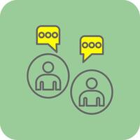 Instant Message Filled Yellow Icon vector