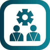 Management Glyph Gradient Round Corner Icon vector