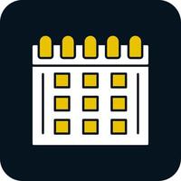 Calendar Glyph Two Color Icon vector