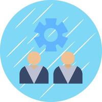 Management Flat Blue Circle Icon vector