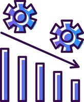 Management Gradient Filled Icon vector