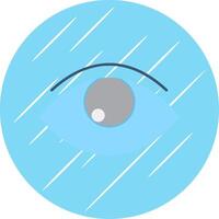 ojo plano azul circulo icono vector