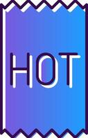 Hot Gradient Filled Icon vector