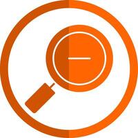 Zoom Out Glyph Orange Circle Icon vector