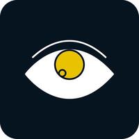 Eye Glyph Two Color Icon vector