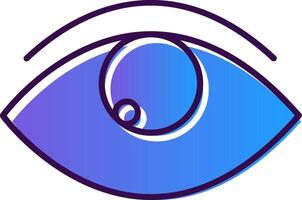 Eye Gradient Filled Icon vector