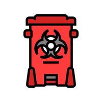 hazardous waste sorting color icon illustration vector