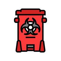 hazardous waste sorting color icon illustration vector