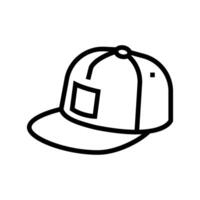 snapback hat streetwear cloth fashion line icon illustration vector