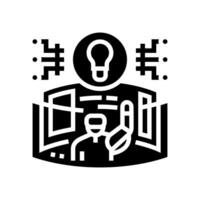 digital explorer tech enthusiast glyph icon illustration vector