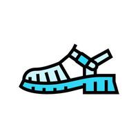 jelly sandals vintage fashion color icon illustration vector