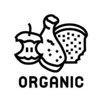 organic waste sorting line icon illustration vector