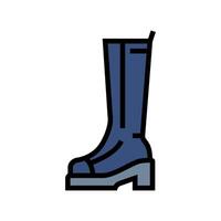grunge boots vintage fashion color icon illustration vector
