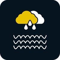 Flood Glyph Two Color Icon vector