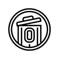 zero waste sorting line icon illustration vector