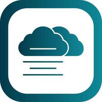 Mist Glyph Gradient Round Corner Icon vector