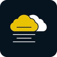 Mist Glyph Two Color Icon vector