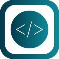Coding Glyph Gradient Round Corner Icon vector