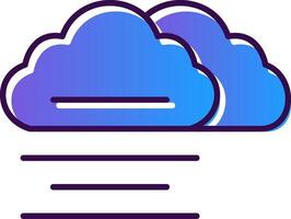 Mist Gradient Filled Icon vector