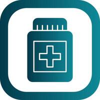 Pill Glyph Gradient Round Corner Icon vector