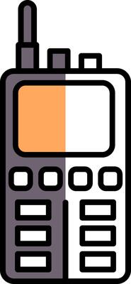 Walkie Talkie Filled Half Cut Icon