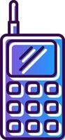 Walkie Talkie Gradient Filled Icon vector