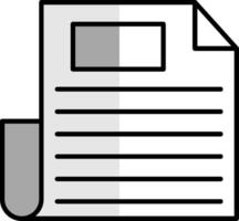 Document Filled Half Cut Icon vector