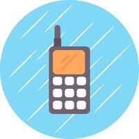 Walkie Talkie Flat Blue Circle Icon vector