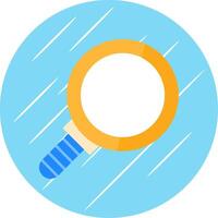 lupa plano azul circulo icono vector