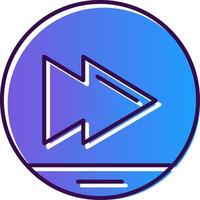Skip Gradient Filled Icon vector