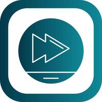 Skip Glyph Gradient Round Corner Icon vector