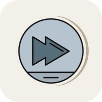 Skip Line Filled White Shadow Icon vector